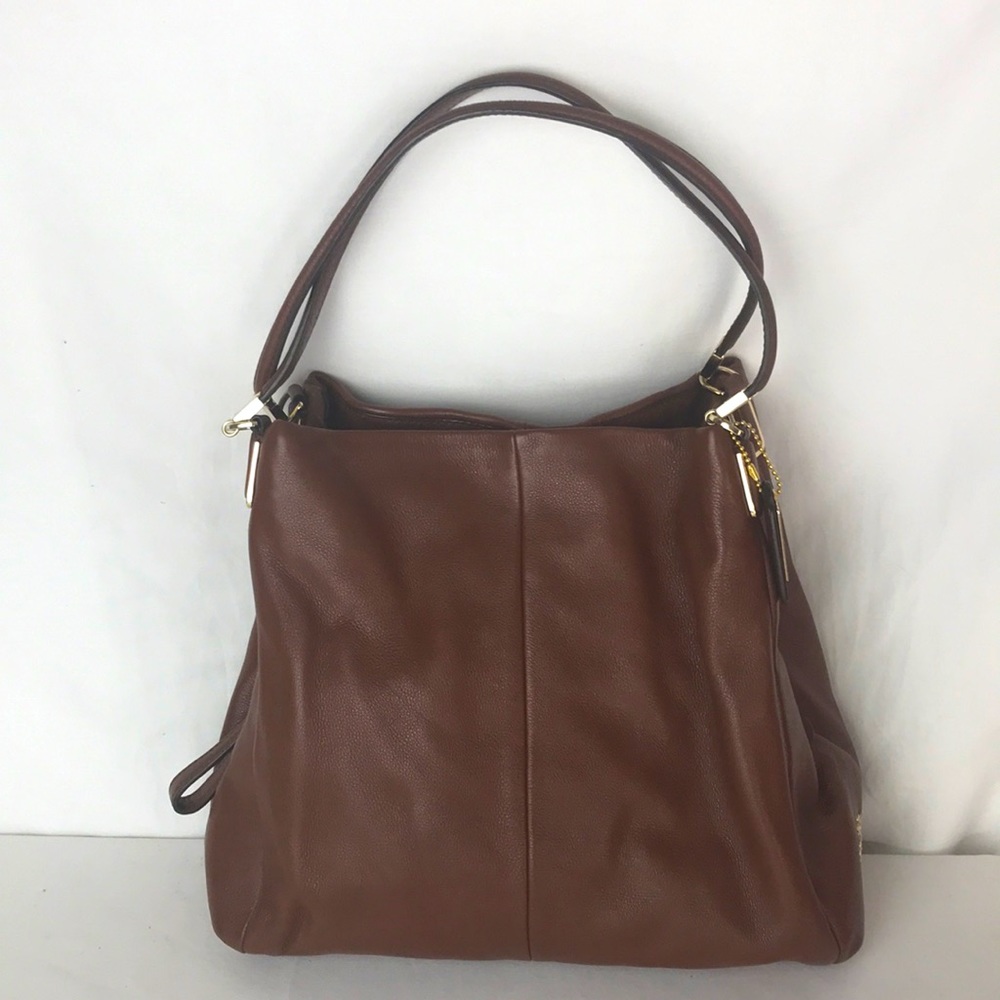 Coach brown soft leather shoulder bag EUC